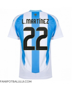 Argentina Lautaro Martinez #22 Tricou Fotbal Replică Copa America 2024 Barbati Acasa
